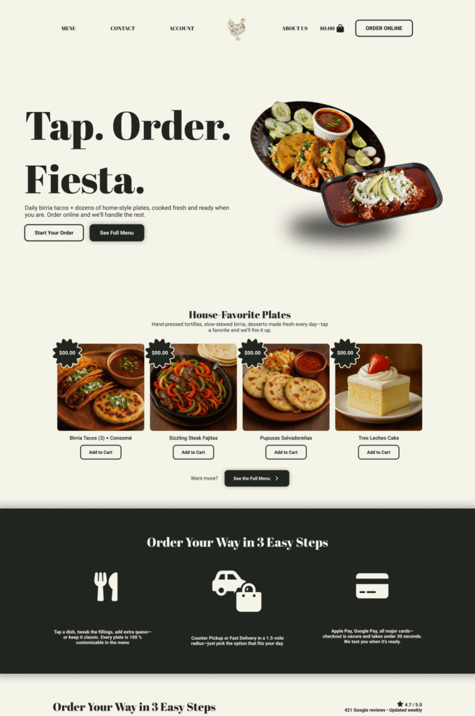La Hacienda Restaurant website redesign by HDC Pixels