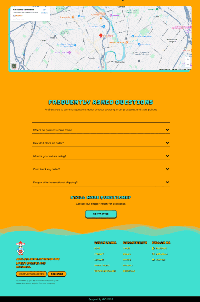 Maria Bonita Groceries website redesign by HDC Pixels